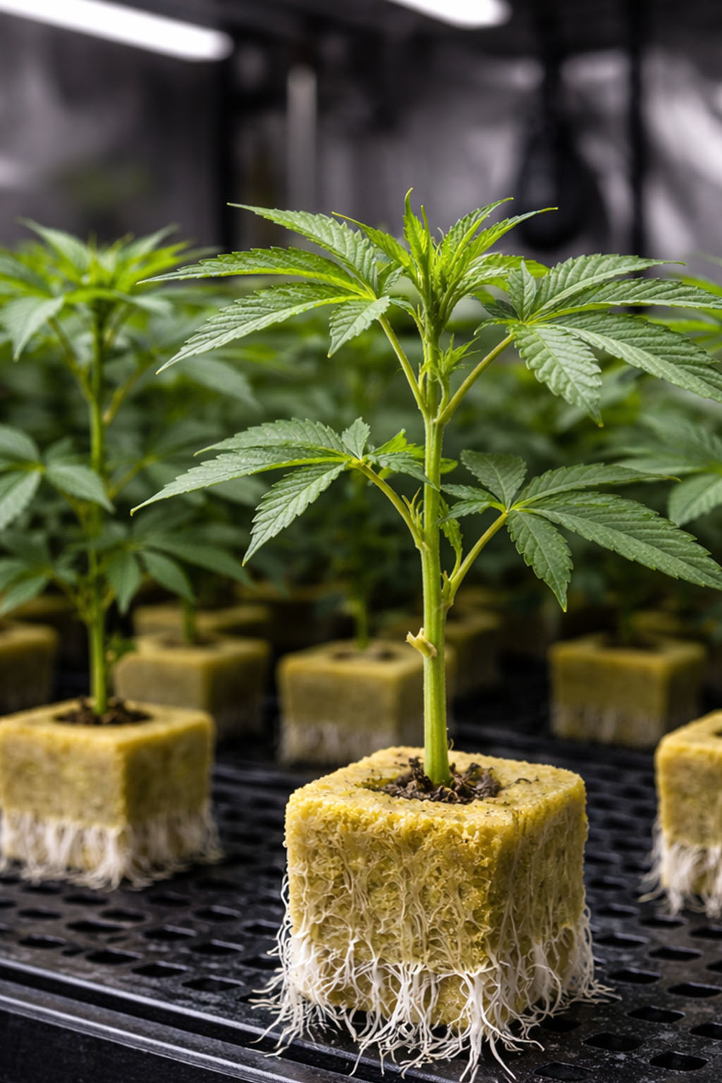 Hanfstecklinge im Steinwollwürfel – hydroponic ready